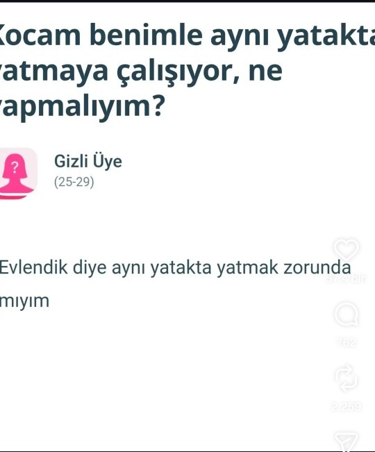 Evlenince eşimizle aynı yatakta yatmakta mecbur muyuz?