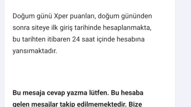 Siteden en son nasıl bir mesaj aldınız?
