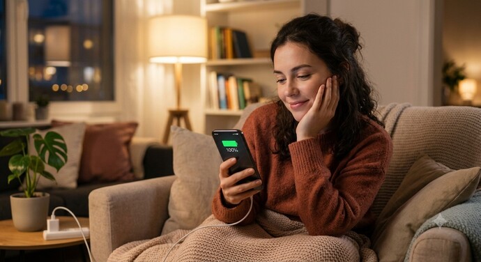 Telefon şarjı dolu olunca insanlar kendini güvende hissedermiş. Sende de öyle mi?