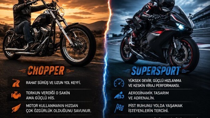 Motorseverler tek motor hakkınız olsa Chopper mı alırdınız yoksa Supersport mu?