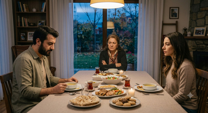 Eşiniz/sevgiliniz , sürpriz akşam yemeğine çıkalım diye alıp annesine götürse ne yaparsınız?
