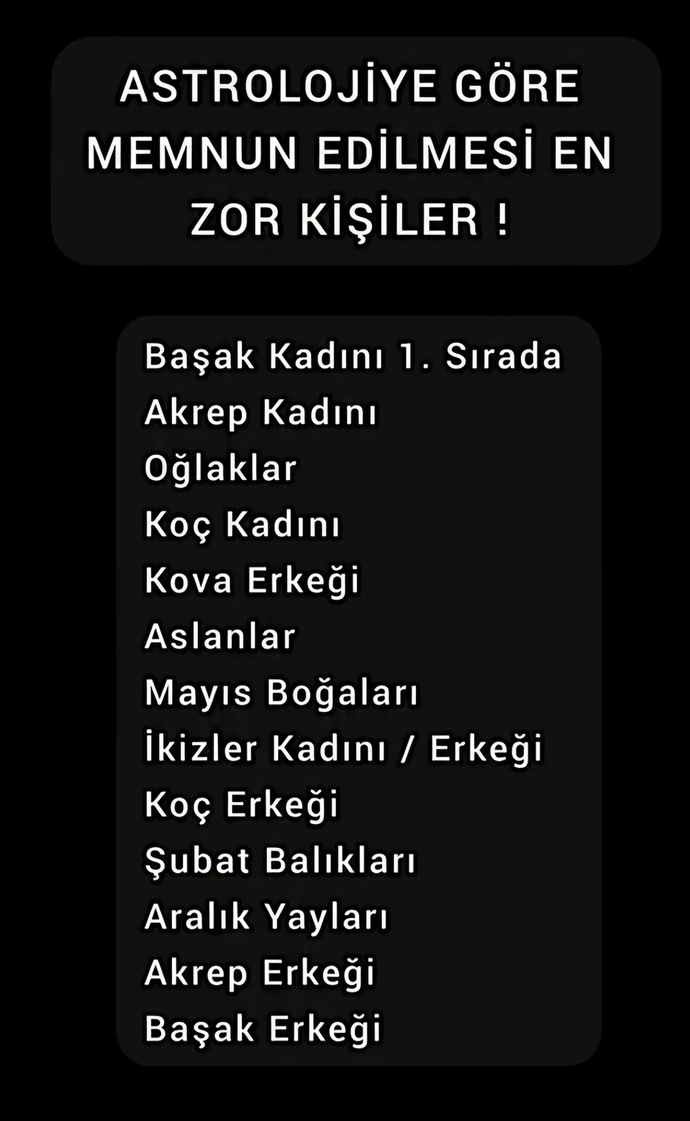 Memnun edilmesi en zor burç hangisidir?