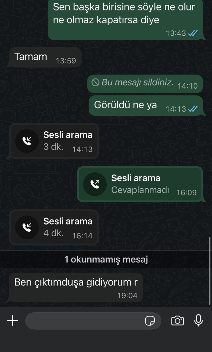 Sevgilim gün içinde çok az yazmamış mi sizce çok ilgisiz?