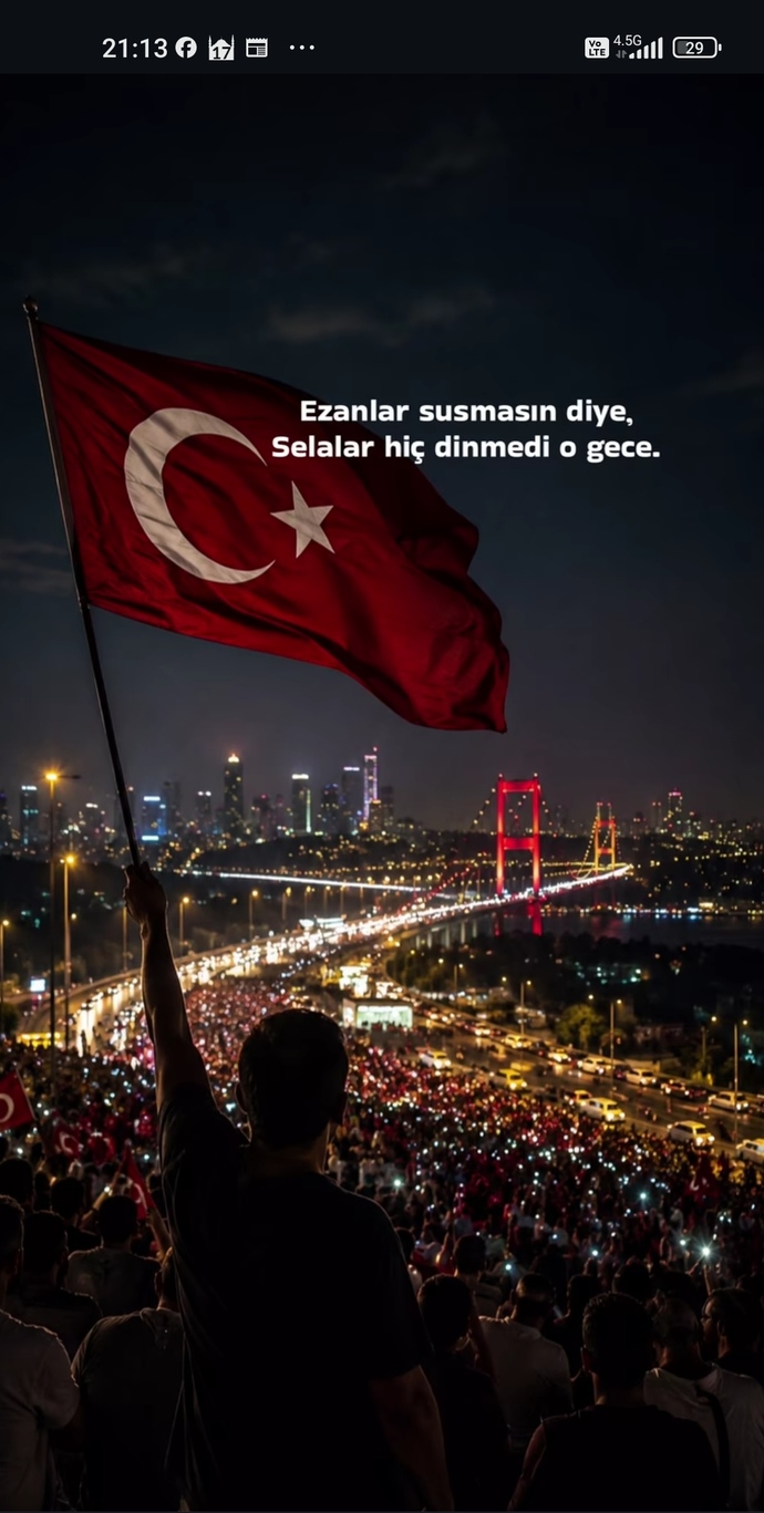 15 Temmuz şehitlerimiz için gazilerimiz için bir dua bırakır mısınız 🇹🇷?