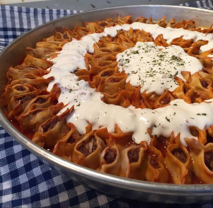 Hiç tepsi mantısı yediniz mi?