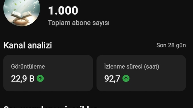 Ve sonunda youtube ta bin abonem oldu sizce şimdi kaç aboneye ihtiyacım var?