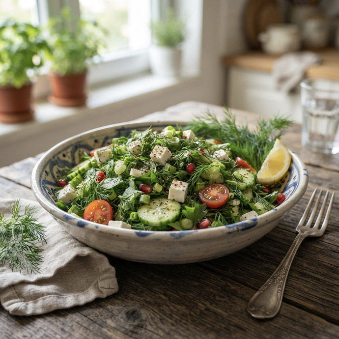Dereotlu karışık salata sever misiniz beslenmenizdeki yeri nedir?