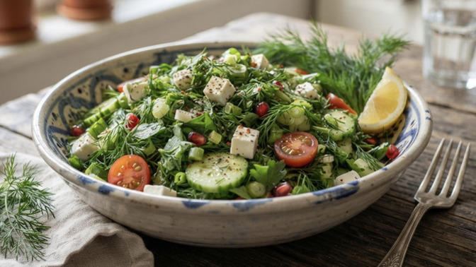 Dereotlu karışık salata sever misiniz beslenmenizdeki yeri nedir?