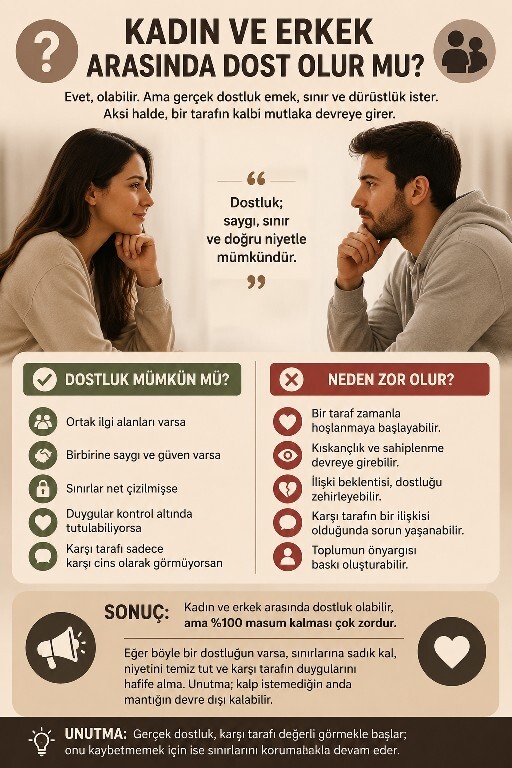 Kadın ve erkek gerçekten sadece dost olabilir mi?