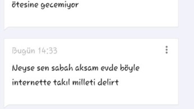 Kedi ulaşamadığı ciğere leş dermiş diyorum?