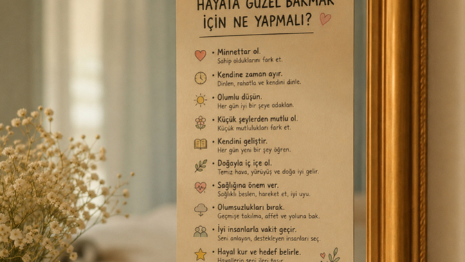 Hayata güzel bakmak için ne yapmak gerekir?