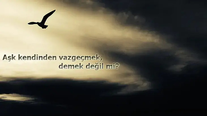 Aşk kendinden vazgeçmek midir?