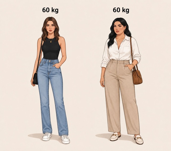 Aynı kiloda iki kişi neden biri fit biri göbekli görünüyor?