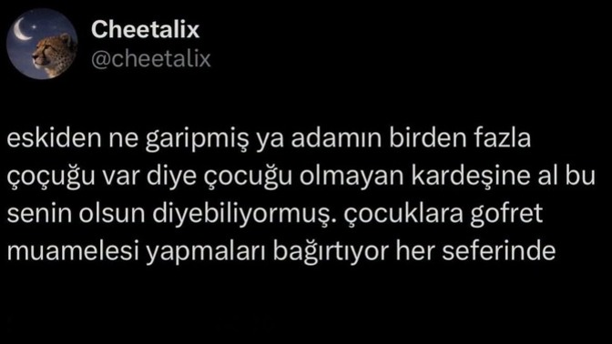 Kardeşinizin çocuğu olmuyor diye kendi çocuğunuzu evlatlık verir miydiniz?