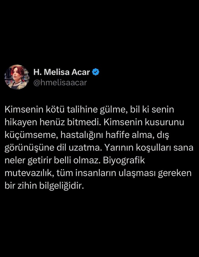 Biyografik mütevaziliğiniz var mı?