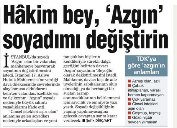En garip soy isimleri neler sizin bilginiz?