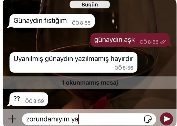 Flörte/Sevgiliye/Eşe Günaydındemek mecburi mi?