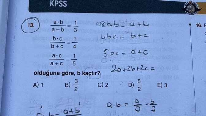 Ya şu matematik sorusu nasıldu?