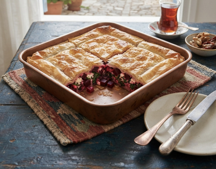 Kırmızı pancarlı börek sever misiniz?