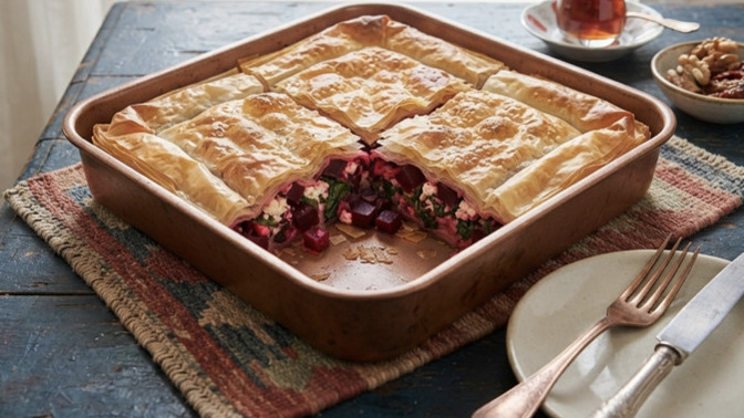 Kırmızı pancarlı börek sever misiniz?