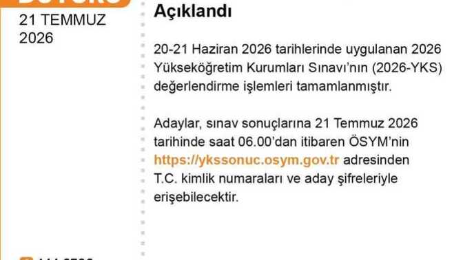 Yks sınav sonuçları açıklandı kaç puan aldınız?
