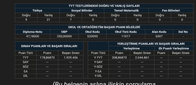 YKS sonucuma göre 2 yıllık bölüme yerleşebilir miyim, puanım yeter mi?
