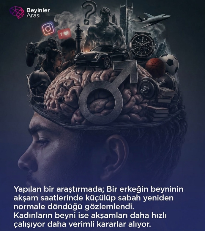 Erkekler akşam saatlerinde beyinsiz geziyorsa, kadınların beyni o saatlerde iki katına çıkıp dengeyi mi sağlıyor?