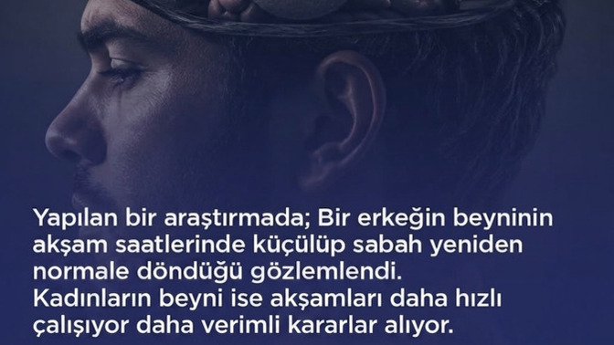 Erkekler akşam saatlerinde beyinsiz geziyorsa, kadınların beyni o saatlerde iki katına çıkıp dengeyi mi sağlıyor?