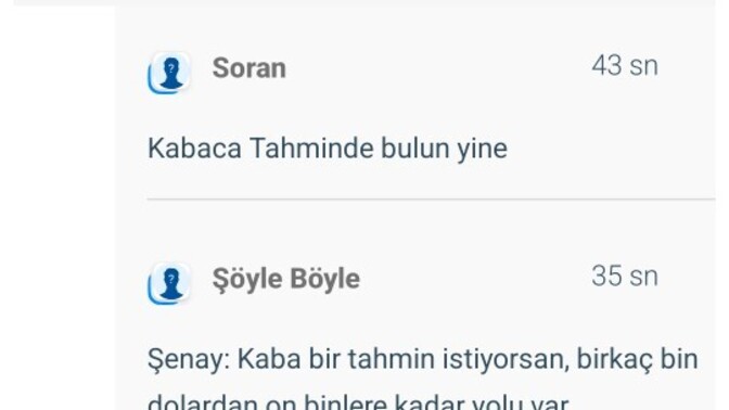 Yapay zekanın verdiği cevaba bakar mısınız?