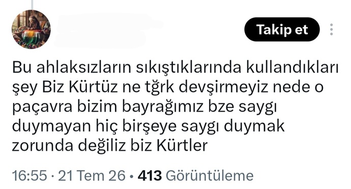 Nusaybin Sınır Hattında Türk bayrağının malûm kişiler tarafından indirildikten sonra, şimdi de paçavra demişler. Ne düşünüyorsunuz?