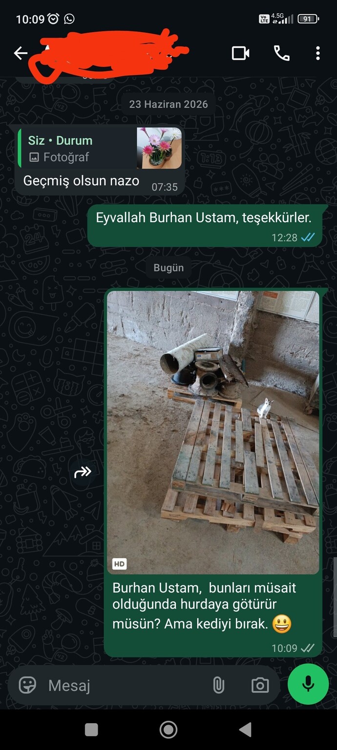 En son ne mesaj attın?