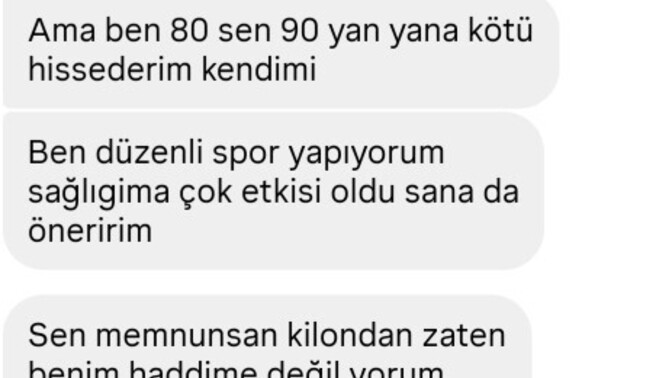 Flörtünüz kilonuz yüzünden yanında kötü hissettiğini söylerse ne yaparsınız?