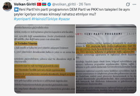 Önümüzdeki pazar genel seçim olsa hangi partiye oy verirsiniz?
