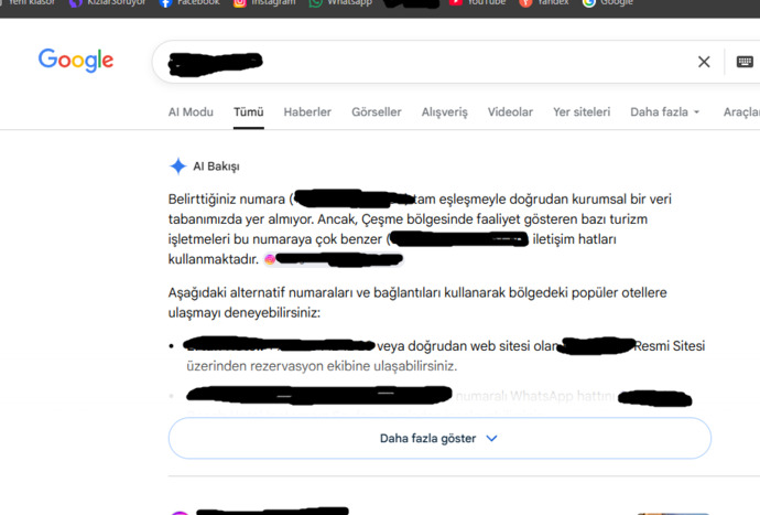 Telefon numaranizi insanlar Google’da aradiginda size rahat ulasabiliyor mu?