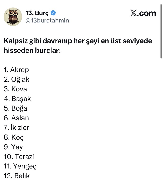 Bir de akreplere kalpsiz derler sevmeyi bilmez 😂