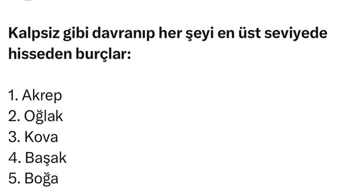 En kalpsiz burç hangisi?
