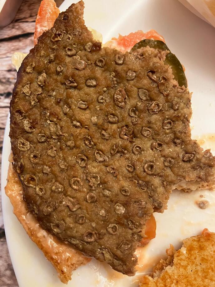 Burger King etlerinin görüntüsünden siz de tiksiniyor musunuz, tadı güzel diye yine de yiyor musunuz?