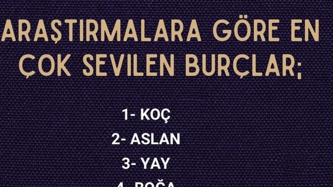 Araştırmalara göre en çok sevilen burçlar sıralamasında kaçıncısınız?