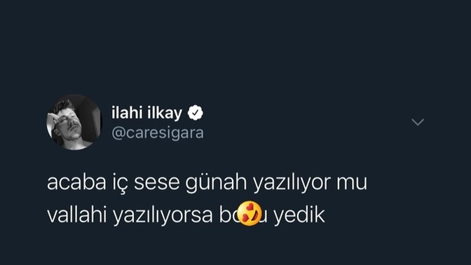 Acaba iç sese günah yazılıyor mu😅?