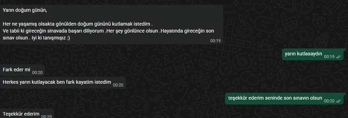 Böyle mesaj atmış, sizce barışmak mı istiyor?