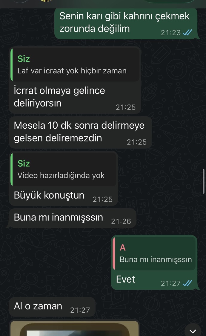 Sizce ben mi abartmişim yoksa hakli miyim?