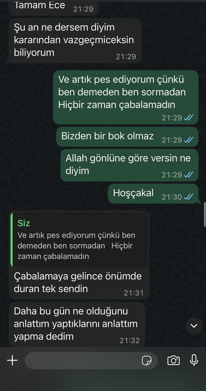 Sizce ben mi abartmişim yoksa hakli miyim?