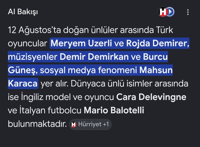 Doğum gününüzün aynı olduğu bir ünlü var mı?