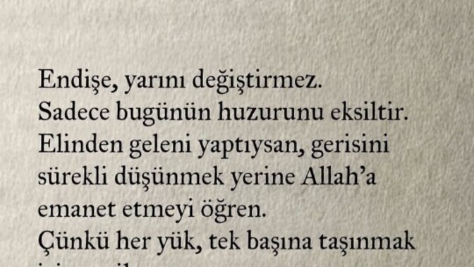 Sizce huzuru bozan şey endişe mi fazla düşünmek mi?