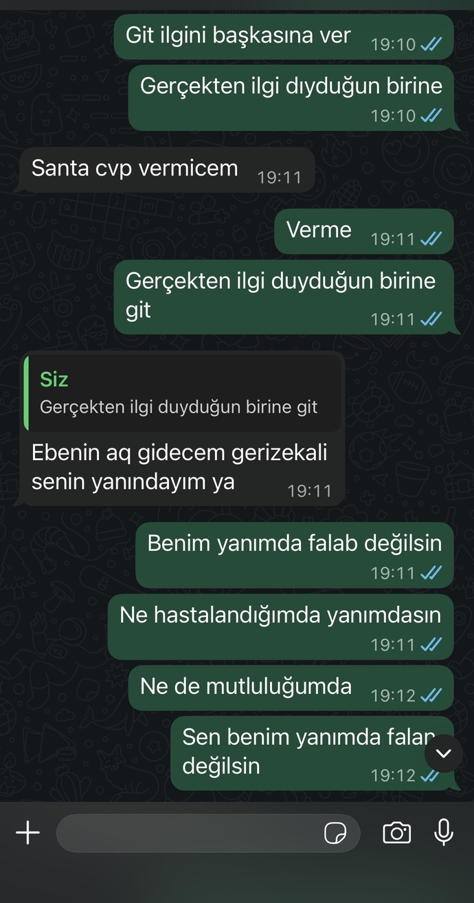 Sizce bana ilgisi var mi geçiştiriyor mu?