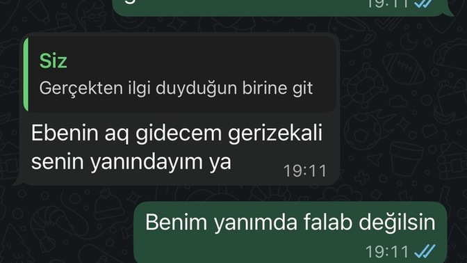 Sizce bana ilgisi var mi geçiştiriyor mu?