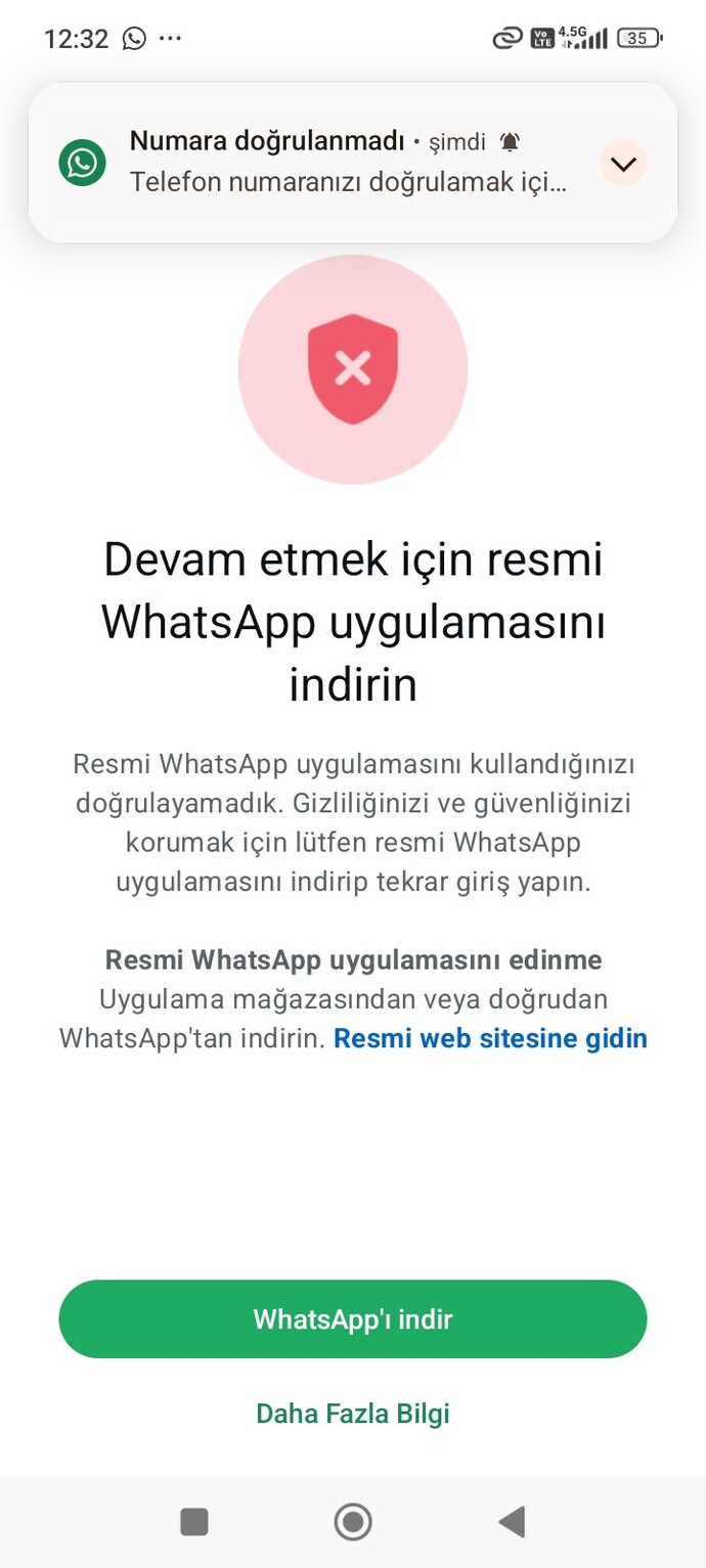 Kızlar telefon WhatsApp’a girmiyor, böyle bir yazı çıkıyor, sebebi ne olabilir?