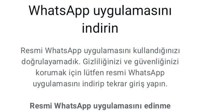 Kızlar telefon WhatsApp’a girmiyor, böyle bir yazı çıkıyor, sebebi ne olabilir?