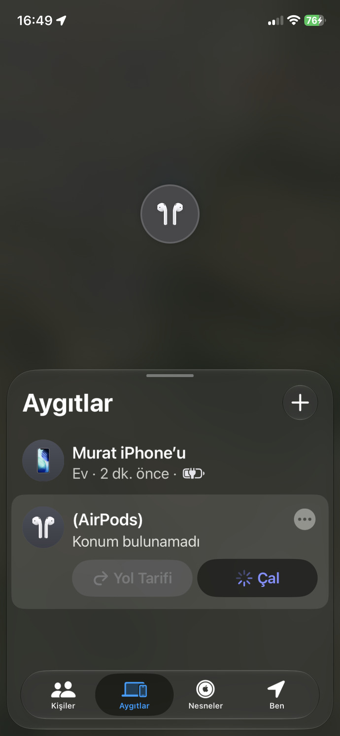 AirPods‘kaybettim nasıl bulabilirim?