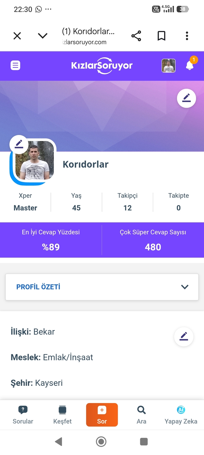 Takip ettiğiniz vs takip edilen sayısı?